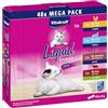 Vitakraft Liquid snack per gatti, snack gatto in formato mega pack, consistenza cremosa, con manzo, con pollo, con salmone, 1 confezione scorta (48x 15g)
