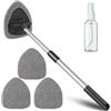 Funyord Kit Pulizia Auto, Pulizia Auto Estensibile con 180° Maniglia Girevole, con 3 pzdi Pastiglie Lavabili, Lunghezze 33-48.5cm