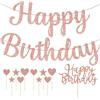 OakTree Striscione Happy 11th Birthday, Lamina, Rosa, 270 x 12 x 0.1 cm
