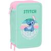 safta STITCH - Astuccio scuola con 37 utili inclusi, astuccio per bambini, ideale per bambini dai 5 ai 14 anni, comodo e versatile, qualità e resistenza, 12,5 x 5,5 x 19,5 cm