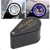 Yunseity Lente D'ingrandimento per Gioiellieri 40X con Luce LED e UV, Lente D'ingrandimento Pieghevole Tascabile Ricaricabile, Mini Lente D'ingrandimento in Metallo per Gioielliere,
