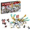 LEGO NINJAGO Drago di Ghiaccio di Zane, Set 2in1 con Drago Giocattolo e Guerriero Action Figure, Costruzione per Bambini, Bambine, Ragazzi e Ragazze con 5 Minifigure, Idea Regalo di Compleanno 71786