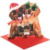 UK Greetings Biglietto di Natale per amici, regali di Natale, per lei/lui, amici speciali, cani, con busta, 18,6 x 18,6 cm