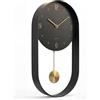 Driini Moderno orologio da parete a pendolo, con struttura in metallo decorativa e unica, con quadrante da 20,3 cm, design contemporaneo e minimalista, funzionamento silenzioso a batteria, include