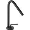 JACUZZI RUBINETTERIA Rubinetto per lavabo a canna media getto laminare cristallino Verbano nero spazzolato opaco JACUZZI RUBINETTERIA