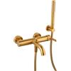 JACUZZI RUBINETTERIA Rubinetto per vasca getto laminare cristallino Baleno per muro oro spazzolato JACUZZI RUBINETTERIA