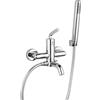 JACUZZI RUBINETTERIA Rubinetto per vasca getto laminare cristallino Verbano Q per muro grigio cromato JACUZZI RUBINETTERIA
