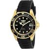 Invicta Pro Diver - Orologio da uomo in acciaio inossidabile con movimento automatico - 40 mm, Oro / Nero 23681