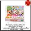 Calico Critters Sylvanian Families Baby Trio - Flower Dress Edition - Chocolate Rabbit, Deer Fox