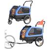 VEVOR Rimorchio per Bici per Cani, Supporta Fino a 40 kg, Carrello Portabici, Telaio Pieghevole Facile con Ruota a Sgancio Rapido, Attacco Universale per Bicicletta, Guinzaglio Interno
