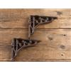 Midwest Craft House - Staffe da parete in stile antico per mensole, in ghisa, misura piccola 10,5 x 9,2 cm, 2 pezzi
