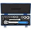 GEDORE Chiave a Bussola, Set di 13 Pezzi, Esagonale, 1/2 pollici, 10-24 mm, Bussole, Chiave a Bussola Cricchetto, Chiave a Bussola Macchina, 19 KMU 20