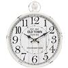 Menterry European Retro Wall Clock. Design antico, stile rustico e vintage. Azionato a batteria, orologi da parete silenziosi per cucina, casa colonica, loft, ufficio, (Bianco)