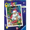 Ravensburger - CreArt Serie D, Babbo Natale, Dipingere con i Numeri, Kit Pittura Bambini, Cornice Inclusa, Gioco Educativo, Idea Regalo Bambini 9+ Anni, 24x18 cm