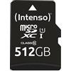 Intenso Premium Scheda di Memoria microSDXC da 512 GB Class 10 UHS-I (con Adattatore SD), Nero (3423493)