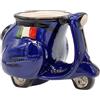 sicilia bedda - Tazza 3D Scooter - 100% Ceramica - h 9.5 Cm x L 15Cm (BLU)