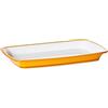 Omada Design Piatto da Portata Grande, Rettangolare, in Acrilico Infrangibile, 34,5x23,5x3,5h cm, Made in Italy, Linea Square, Giallo