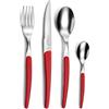 Lou Laguiole 2532RDM000C40 Montana 24 posate per 6 persone, colore: rosso