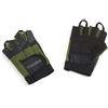 Toorx Guanti in pelle, Spandex e pelle scamosciata (nero/verde militare)