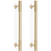 RZDEAL 2 maniglie per armadietti, cassetti e credenze, in ottone massiccio, dorato, spazzolato, per armadietti, cassetti e cassettiere, per fori da 160 mm