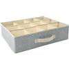 MSV Contenitore portaoggetti microventilato e traspirante con 12 scomparti, grigio
