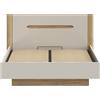 Forte Edwal, superficie del letto 160 cm, struttura moderna con vano portaoggetti sotto la rete a doghe, in legno di cashmere, decorazione in legno beige, 176,2 cm di larghezza x 105,7 cm di altezza x