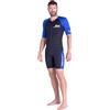 CRESSI Tiburon Man Shorty Wetsuit 2mm - Muta Shorty Uomo realizzata in Neoprene Ultra Stretch 1.5/2mm e Elastane, Nero/Blu, S/2