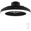 Cecotec Ventilatore da Soffitto con Luce EnergySilence LampAero 600 InsideBlack. Luce a LED, 20 W, Diametro 50 cm, Telecomando, Timer Fino a 8 Ore, 3 Velocità, 5 Pale, Estate/Inverno
