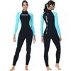 Owntop Muta da uomo e da donna, 3/2 mm, lunghezza intera, in neoprene con cerniera posteriore, per surf, snorkeling, colore nero, taglia L