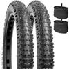 YunSCM 2Pcs 20 pollici pneumatici 26x2.60 ETRTO 66-406 e 2Pcs 20 pollici Camera d'aria AV32mm valvola Schrader, compatibile Bicicletta 26x2.50 26x2.60 26x2.80 Copertoni e Camera d'aria