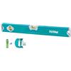 TOTAL - Bubble Level | 100 cm | 2 Bubbles for Horizontal and Vertical | Tool for Woodworking and DIY Work | ABS Side for Shock Absorbing | Aluminium