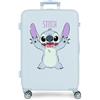 Disney Joumma Disney Stitch Playfull Valigia per bambini Valigia rigida ABS Chiusura TSA 4 Ruote Bagagli a Mano, turchese, Taglia unica per tutti