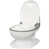 Nuby Dr. Talbot's - My Real Potty - Vasino per bambini con suono di sciacquone - Allenatore di toilette per bambini - con suono reale e batterie incluse - WC grigio e bianco - 18+ mesi