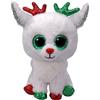 TY Beanie Boos - Snowdrop la Renna di Natale con Occhi Verdi Grandi e Glitter, il Peluche con gli Occhi Grandi Scintillanti - 15 cm - T37383