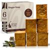 GREEN FADEL Sapone di Aleppo Originale, 40% Olio di Alloro, 60% Olio d'Oliva, 6 x ca. 200g (Deluxe) Sapone all'Olio d'Oliva, Naturale, Fatto a Mano, Vegano