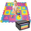 Cantoblanc® Tappeto Gioco Bambini Puzzle Gomma Eva Montessori+Borsa di Stoccaggio. 36 Pezzi con Figure Geometriche e Bordi. Grande Dimensioni e Spessore (140x140x1,2 cm). Tatami Gommapiuma Morbida