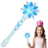 AUYAO Bacchetta Magica Bambina, Bacchetta Luminosa a LED da Principessa, Light Up Fiocco di Neve Bacchetta Magica, Ragazze Bacchetta con Fiocco di Neve, Accessorio per Feste da Bambini