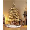 Villeroy & Boch Tappeto di design nostalgico Shine, rotondo, Toy's Delight, albero di Natale, albero di Natale e albero di Natale, per soggiorno, camera da letto, sala da pranzo, corridoio, rosso,