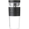 Bodum Set 2 Mug in Vetro Borosilicato Doppia Parete cc300. La valvola idrofoba in Silicone sotto la Tazza, Permette di Regolare la Pressione dell'Aria tra i Due Strati di Vetro e Quella Esterna.