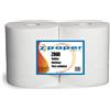 ZPAPER - Rotoloni Asciugatutto Multiuso - Pura Cellulosa, 2 Veli. Bobina carta per uffici, studi professionali, per uso domestico e alimentare. Confezione da 2 Rotoli