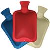 REBOUND Bottiglie di acqua calda | Confezione da 3 mini bottiglie di acqua calda in gomma naturale 500 ml | Borsa dell'acqua calda rossa crema blu per alleviare il dolore sicuro e a tenuta stagna.
