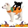 Yesmoyhe Vestiti per animali di Halloween, Funny Pet Dog Suit con Black Cat, Costume di Halloween Cosplay Travestimenti per cani, halloween vestiti per gatti, con gatto tridimensionale, per cani e gatti (M)