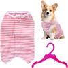 DHSBGWSX 1 tuta a righe rosa per animali domestici con 1 gancio rosso rosa, accessori per animali domestici, abbigliamento per animali domestici, abbigliamento per animali domestici, abbigliamento di