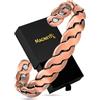MagnetRX Bracciale In Rame Magnetico Per Donna - 99,9% Rame Puro, 10 Magneti 3500 Gauss, Regolabile (15,2-20,3 Cm) In Scatola Regalo