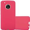 Cadorabo Custodia per Motorola MOTO G5 PLUS in CANDY ROSSO - Morbida Cover Protettiva Sottile di Silicone TPU con Bordo Protezione - Ultra Slim Case Antiurto Gel Back Bumper Guscio