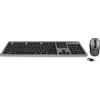 Ewent Tastiera e Mouse Wireless, Tastiera Completa con 13 Tasti Multimedia, Silenzioso e di Basso Profilo, Sistema di Risparmio Energetico, Layout Spagnolo