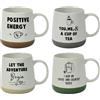 MA MAISON Set 2 Tazze per Colazione da Cappuccino in Ceramica Colorata Grande - Caffè, Espresso, Manico, Albergo, Hotel, Ristorazione, b&b, Tè, Latte, Resistenti, Bar - Assortite Lavastoviglie