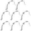 PATIKIL Fascette Rigide per Tubi 100mm, 8 Pz Clip per Condutture in Acciaio Inox 304 Staffa a U a 2 Fori Fascette per Tubi per Fissaggio Cavi Fili Tubi (3-8/9)