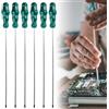 WIYETY Set di 6 Cacciaviti Torx Lunghi: Cacciavite Magnetico, Set di Cacciaviti con Manico in Plastica, Lunghezza della Lama dello Cacciavite a Stella 400mm (T15, T20, T25, T27, T30, T40)
