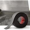 Zayejod Striscia di Transizione per Pavimenti in Laminato Striscia di Soglia Profilo di Transizione Autoadesivo PVC e Vinile, Striscia di Giunzione per Pavimenti (2M,5cm Grigio Scuro)